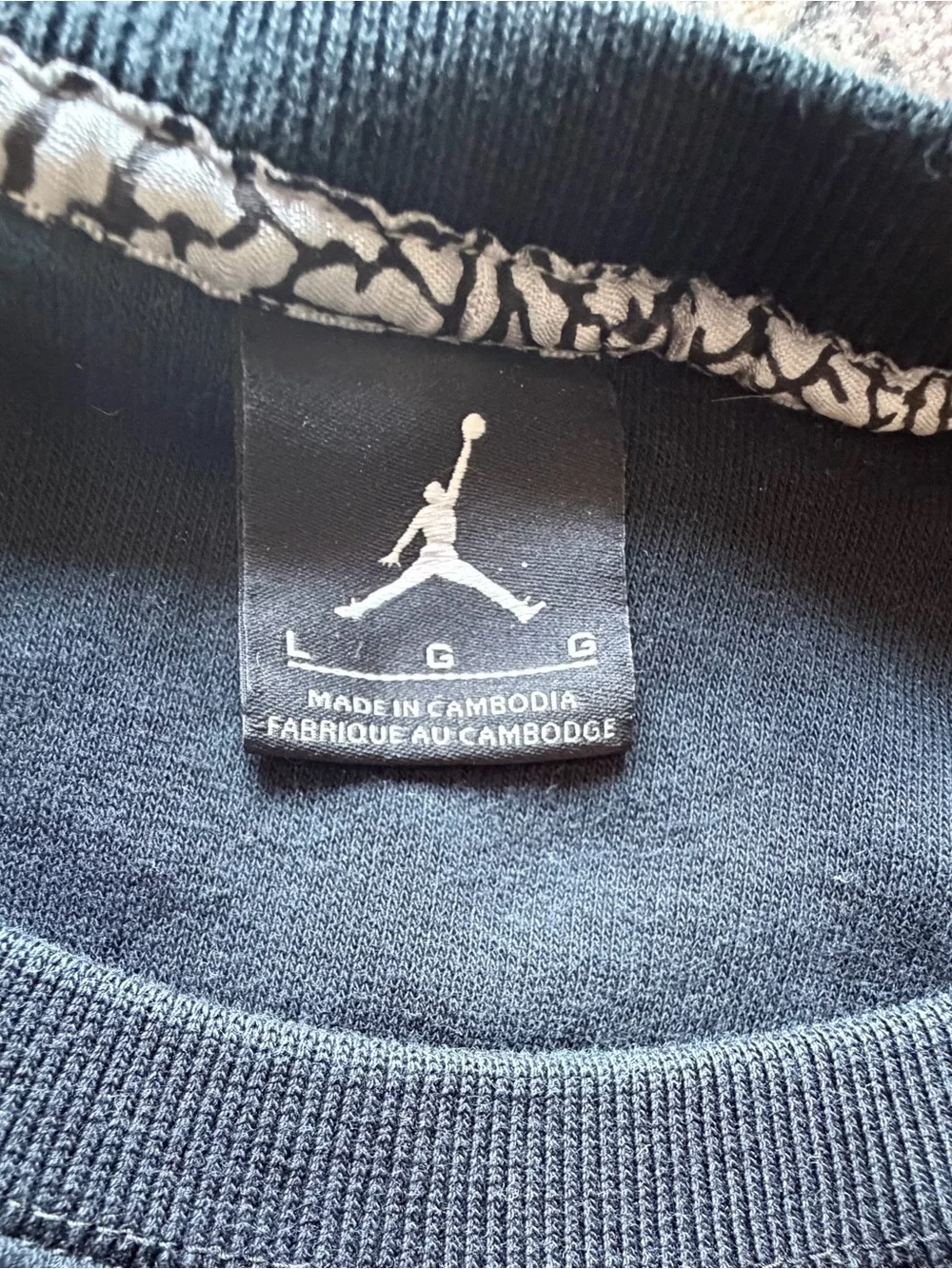 Jordan Black Crewneck Sweatshirt Size Large Athletic Pullover Jumpman Logo
